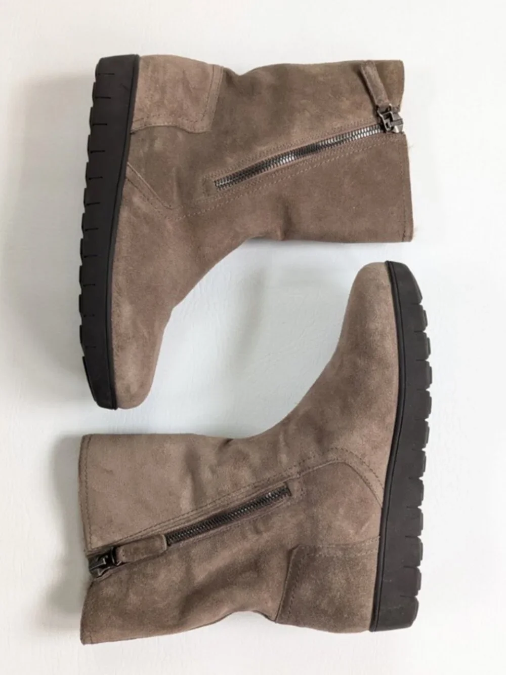 Aquatalia Wanita Waterproof Suede Boots Women's Size 8 Faux Fur Lining